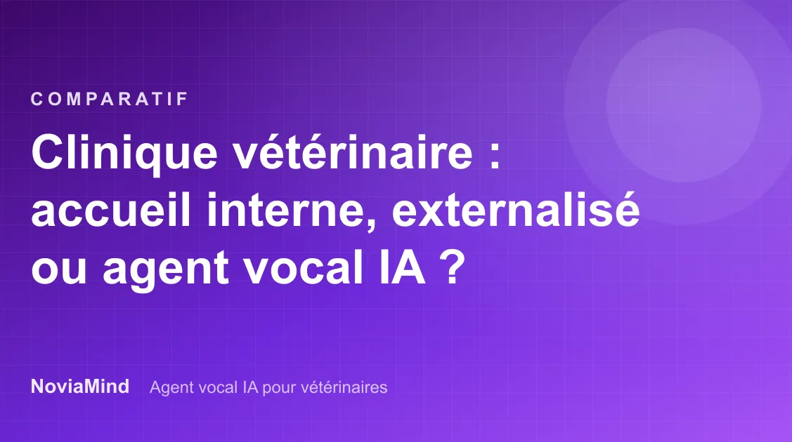 Clinique vétérinaire : accueil téléphonique interne, externalisé ou agent vocal IA ?