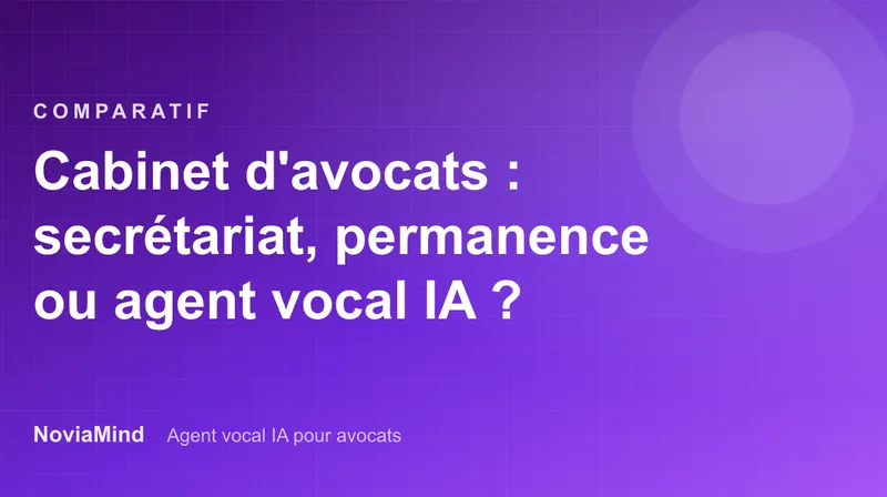 Cabinet d'avocats : secrétariat interne, permanence externalisée ou agent vocal IA ?