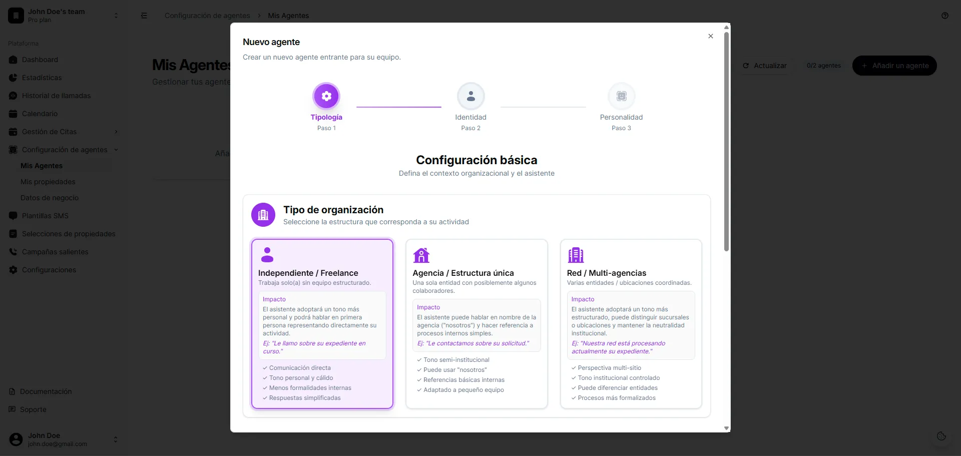 Configuración del asistente IA