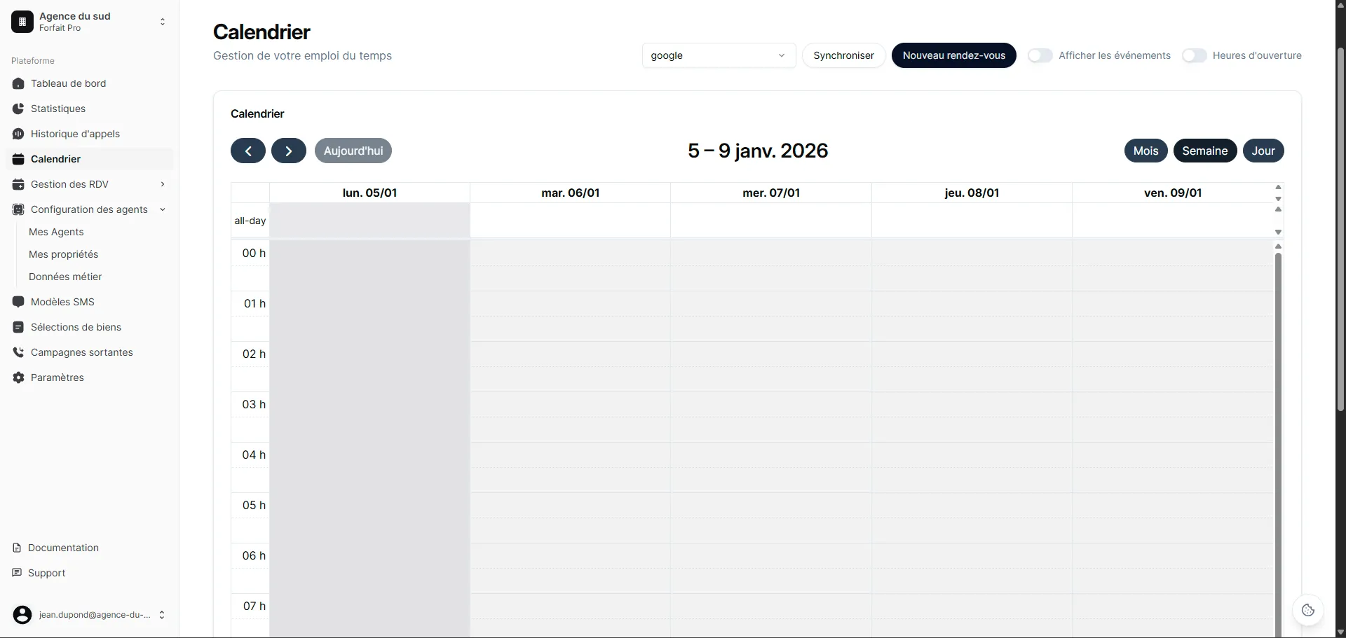Calendrier intelligent