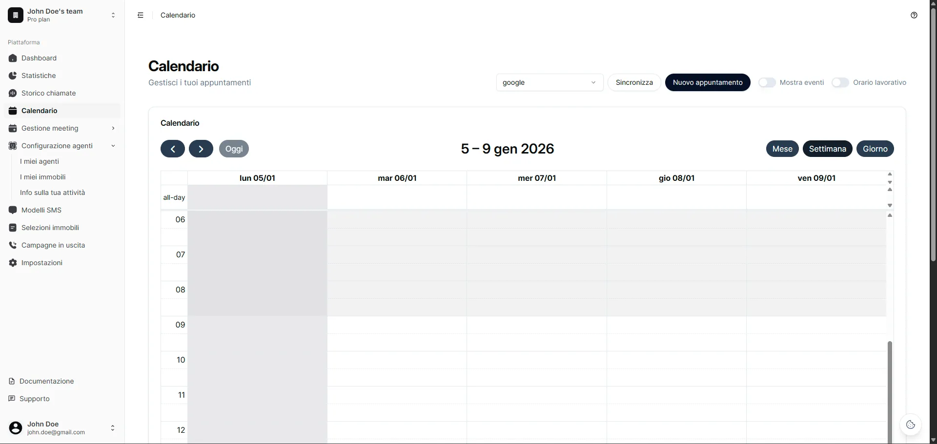 Calendario intelligente
